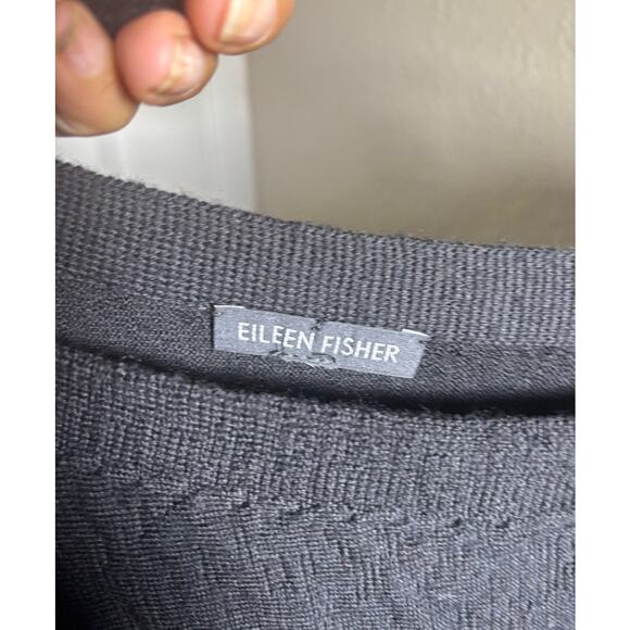 Eileen Fisher Asymmetrical Off Shoulder Merino Wool sweater Dress Tunic Size M - Picture 6 of 7